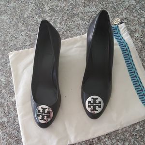 Tory Burch Black Miller Wedge